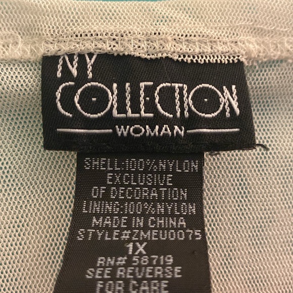 Beige long sleeve blouse.  1X NY Collection - Picture 2 of 5